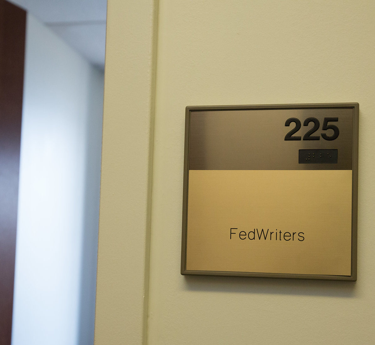 Office sign: 225, FedWriters