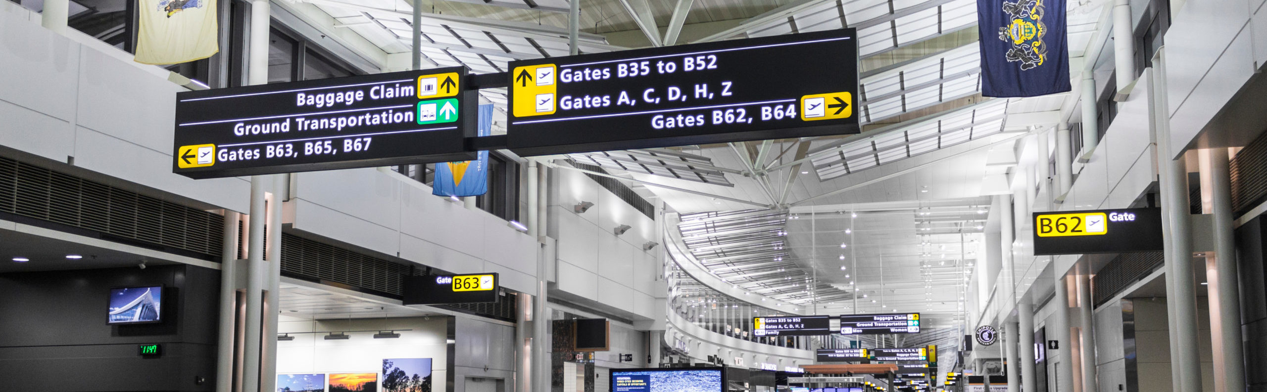 Boarding area of Dulles International Airport