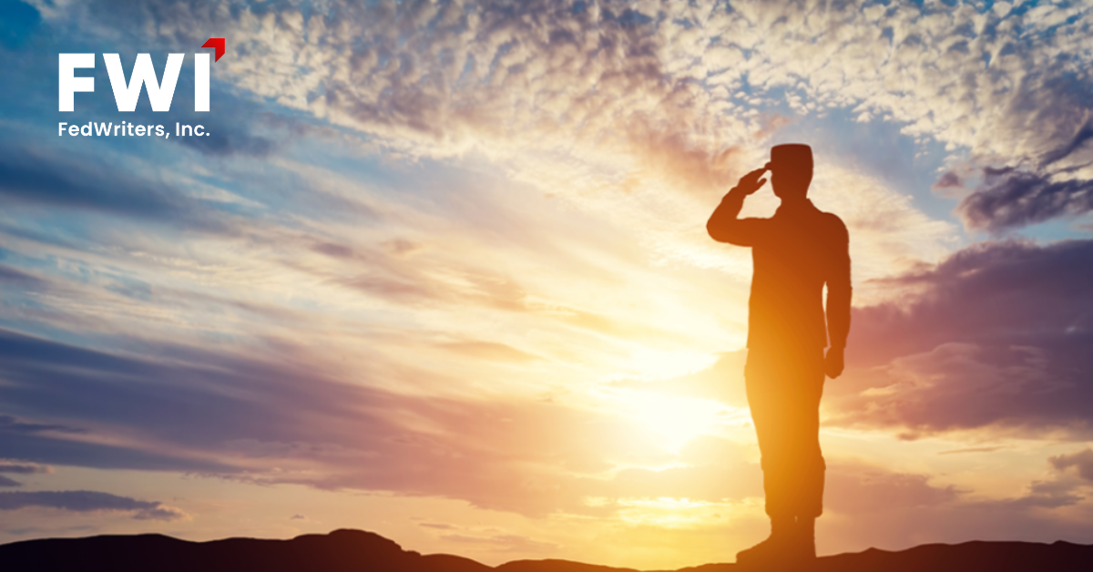 Military soldier saluting during a beautiful sunset